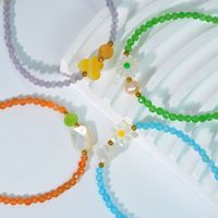 Bracelet Perlé Fait Main Style Ins, Coquillage Naturel, Perle, Cristal, Pierre Naturelle, Acier Inoxydable, Bijou Tendance