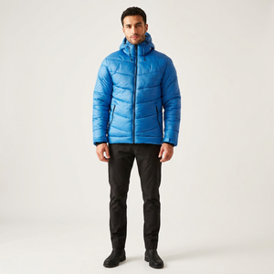 FINER THREADS Blouson d'hiver pour homme, en toile, col montant, respirant, séchage rapide, rembourré en coton, tricoté, style urbain - Product Image 1