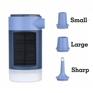 夏季产品太阳能USB可充电便携式电动气泵，用于气垫，气床，空气沙发