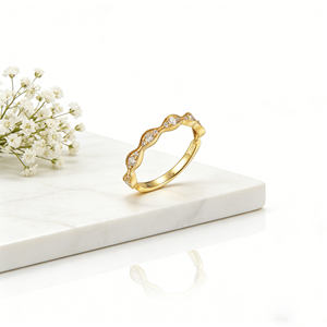 Bague de fiançailles et de mode personnalisée en or massif 10K/14K/18K, argentée, avec pierre de laboratoire CVD de qualité IGI VVS-VS, taille brillant classique, style cluster - Product Image 6