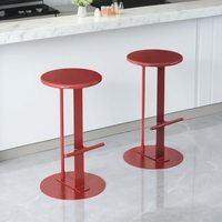 Tabouret de bar minimaliste en fer, non réglable, usage commercial, pour la maison, café, bar, base ronde