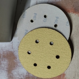 Sarı zımpara diski 6 inç 6 delik kanca döngü zımpara - Product Image 5