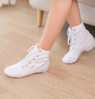 Bottes de danse Tango Jazz en toile noire, chaussures à talon plat, souples, en caoutchouc PU, pour filles, enfants, hommes, femmes