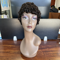 Perruque africaine Non frontale à dentelle de haute qualité, perruque Pixie Cut Non Lace Wig, perruque de cheveux humains bon marché fabriquée à la Machine