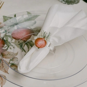 Bán buôn sang trọng lucite Acrylic vuông khăn ăn chủ thanh lịch bàn ăn thiết lập <span class=keywords><strong>Rack</strong></span> hiển thị với Vòng chủ cho giấy - Product Image 5