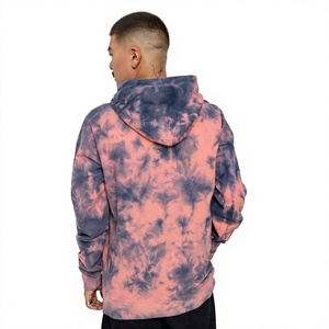 Men's <b>Tie</b>-<b>Dye</b> Hooded <b>Sweatshirt</b> Regular Fit French Terry Casual Autumn Pullover With Pocket - Product Image 3