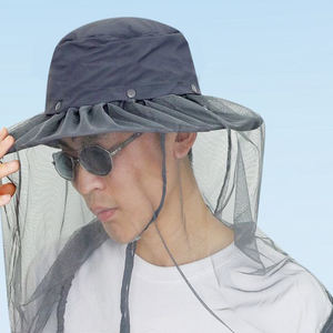 Dairui Chapeau d'extérieur unisexe avec bouton-Voile d'apiculture fixe et détachable pour la pêche, protection contre le <span class=keywords><strong>vent</strong></span> et le soleil en nylon anti-insectes pour une utilisation décontractée. - Product Image 2
