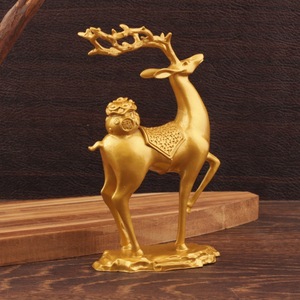 Adorno de ciervo estilo chino, decoración de Feng Shui de aleación para sala de estar, hogar, jardín, decoración de bodas - Product Image 1