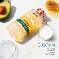 Gel Douche Moussant Lacté Hydratant et Nourrissant au Miel, Parfumé, pour une Peau Douce, Éclatante et Rafraîchissante
