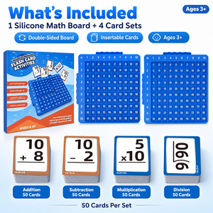 Tarjetas de Memoria de Matemáticas con Tabla de Multiplicar, Tabla de Sumas, Restas y Divisiones, Juguete Educativo para Niños - Product Image 2
