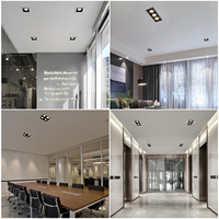 PULUOTI 273mm * 143mm * 146mm encastré LED Downlight remplaçable AR80 COB ampoule 24W 36W plafonniers AC110 220V