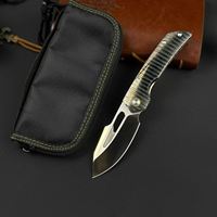 M390 Stahl Klappmesser TC4 Titanlegierung Griff EDC Taschenmesser Keramiklager Outdoor-Werkzeug