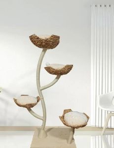 Luxueux grand grand arbre à <span class=keywords><strong>chat</strong></span> <span class=keywords><strong>tour</strong></span> à gratter en bois <span class=keywords><strong>tour</strong></span> <span class=keywords><strong>lit</strong></span> hamac grande taille chats parfait jouet escalade arbre à <span class=keywords><strong>chat</strong></span> panier - Product Image 5
