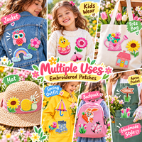Lot de patchs de Pâques et de printemps en gros : poussin, lapin, fleur, arc-en-ciel – à coudre ou thermocollants, pour loisirs créatifs, cadeaux, décoration, patchs de créateur