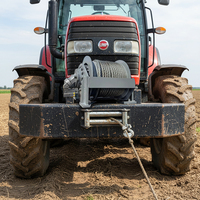 Treuil puissant monté sur camion avec corde synthétique et système de freinage automatique, attache pour tracteur agricole