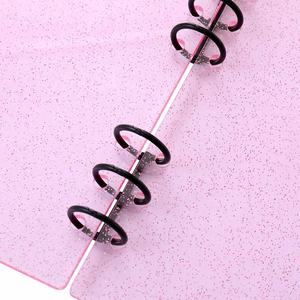 Металлические кольца Hongbo, 2 цвета, <span class=keywords><strong>3</strong></span> отверстия, золото/черный, для бюджетного планировщика/органайзера, серебро/золото - Product Image 4