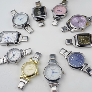 Vendita calda da donna orologio al quarzo stile europeo americano opzione fai da te tutte le partite modulare in acciaio inox bracciale puntatore di vetro - Product Image 3