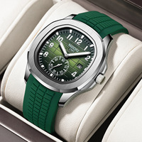 Montre Homme Multifonctionnelle à Quartz Nibos, Lumineuse, Étanche, Boîtier en Alliage d'Acier Inoxydable, Style Affaires