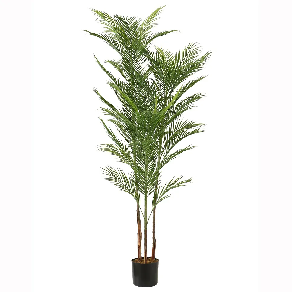 Grand palmier artificiel en plastique écologique, bonsaï d'arbre PE pour la décoration intérieure de la maison