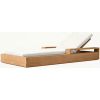 Meubles d'extérieur en bois collection Marbella Chaise longue de patio Chaise en teck Daybed