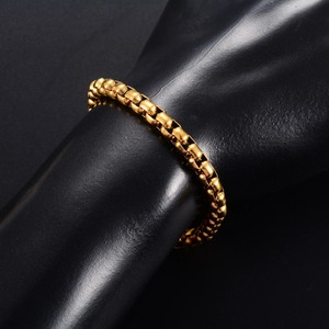 Bracelet chaîne carrée classique en acier inoxydable pour femmes et hommes, chaîne de cheville, bracelet de poignet, bijoux en métal - Product Image 3