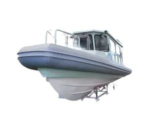 การรับรอง CE Hypalon/PVC ลําเรืออลูมิเนียมหรูหรา 36ft RIB 1050 เรือเป่าลมสําหรับครอบครัว