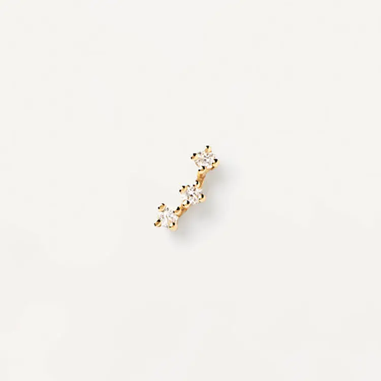 Firstmadam Pure 18K Gold Screw stud semi mount Back Diamond Earrings for Wife Mom Girlfriend