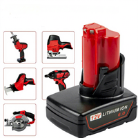 Batterie au lithium pour outil électrique M12 M18 18V 12V 6.0Ah avec batterie de rechange de grande capacité