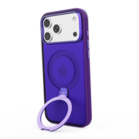 Fundas Magnéticas Giratorias 360° con Carga Inalámbrica de TPU+PC para iPhone Serie 17 Pro con Soporte Invisible
