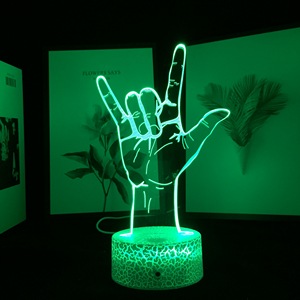 <span class=keywords><strong>Lampe</strong></span> <span class=keywords><strong>LED</strong></span> I Love U pour la décoration de la chambre d'enfant, <span class=keywords><strong>lampe</strong></span> <span class=keywords><strong>LED</strong></span> <span class=keywords><strong>manga</strong></span> 3D, alimentation tactile, cadeau d'anniversaire, dropshipping - Product Image 3