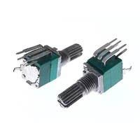 Potentiomètre vertical RK097 unipolaire avec interrupteur, 5 broches à pattes courbées avec bouton rotatif B10K 50K 100K, axe de 15 mm