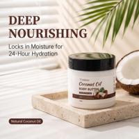 Beurre Corporel Hydratant et Lissant au Coco, Marque Blanche, pour Peaux Noires, Soin Corporel Bio, Végétalien et Naturel
