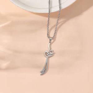 Collana con Pendente a Forma di <span class=keywords><strong>Spada</strong></span> Scimitarra Zulfiqar, Ispirazione Islamica Araba, in Acciaio Inossidabile, Gioielli di Moda all'Ingrosso - Product Image 2