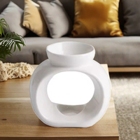 Brûleur d'encens et diffuseur d'huiles aromatiques en céramique blanche économique, design créatif, pour cire de graines de bois chinoises et bougies parfumées à la fraise