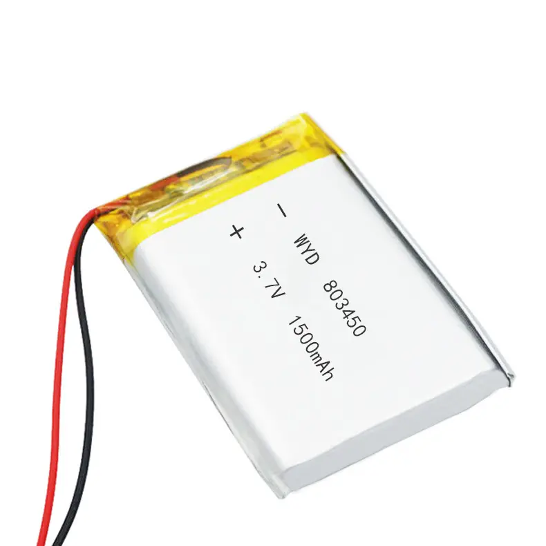 Large Capacity Rechargeable 803450 3.7V 1500 mAh Polymer Lithium Battery