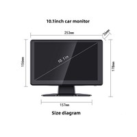 Moniteur tactile IPS BSD 10,1 pouces avec assistance de recul, caméra HD 1080P 4 canaux, enregistreur de conduite DVR pour voiture, fonction Carplay Hyundai Isuzu 1