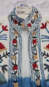 Chaqueta suzani tie dye con bordado Suzani, chaqueta larga para mujer, estilo bohemio, gitano, crewel, ideal para primavera, festivales, regalo especial. - Product Image 3