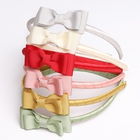 Serre-tête mignon pour bébé avec nœud, bandeau en ruban printemps-été, cerceau à cheveux en tissu entièrement enveloppé pour filles