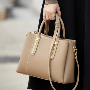 A-51 2025 tùy chỉnh chính hãng da bò da của phụ nữ tote túi Lớp trên cùng cao cấp vải mô hình công suất lớn dây kéo mở túi mới - Product Image 1