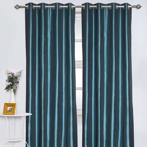 De imitación de seda satén barato cortina dormitorio