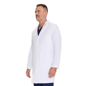 Blouse de laboratoire tissée pour hommes de 36 pouces de qualité supérieure avec ensembles de gommage médical respirant poche intérieure et porte-stylo disponibles grandes tailles régulières - Product Image 2
