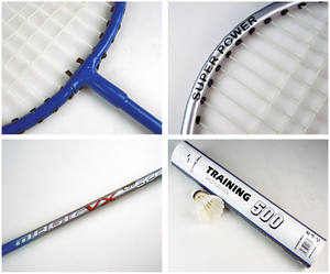 WIN.MAX heißer Verkauf Lager <span class=keywords><strong>Badminton</strong></span> schläger Schläger Set mit 12 Stück Nylon Feder bälle - Product Image 4