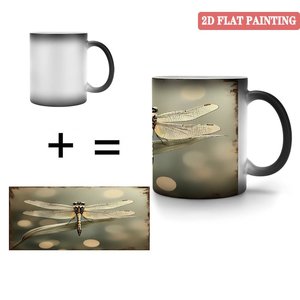 <b>Study</b> <b>Desk</b> Decor Heat Sensitive 11oz Frosted Black Ceramic Mug Sublimation Blank - Product Image 4