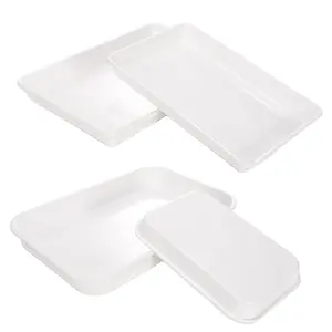 Melamine Buffet Plate Serving Trays Rectangular Food Box Set Fast Food Tray For Hot Pot Restaurant Kitchen Party Dinner