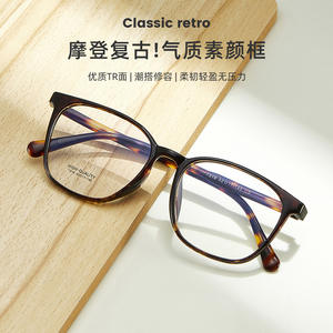 Montures de lunettes modernes rétro en acétate TR, rectangulaires, monture complète, confortables, unisexes, origine Danyang, référence 7318 - Product Image 3