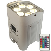 Projecteur LED GLEE DJ pour scène et mariage, silencieux, 6x18W 6*18W 6-en-1, alimenté par batterie, sans fil DMX Wifly, télécommande IRC, Uplight