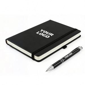 Wholesale Custom Business Logo Printed <b>Notebook</b> A6 Hardcover Gold Stamping <b>Lined</b> <b>Notebook</b> Journal for Promo Gift - Product Image 1