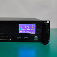 Boîtier serveur industriel 2U court 400 profond avec contrôle d'alimentation redondant 550W écran couleur LCD contrôle de l'humidité de la température ATX ITX