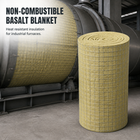 Couverture en laine de roche basalte A1, non inflammable, résistante à la chaleur, rouleau d'isolation pour four industriel