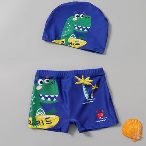 Qilang Maillot de bain pour garçons, bleu, motif dinosaure, vêtements de bain pour enfants - Product Image 2